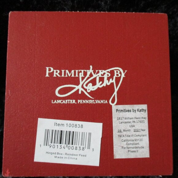 Primitives By Kathy "Kris Kringle's Best Reindeer Feed" Wooden Box & Glitter Bag - Picture 5 of 5